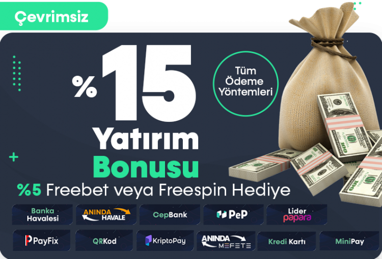 %15 Çevrimsiz Kayıp Bonusu